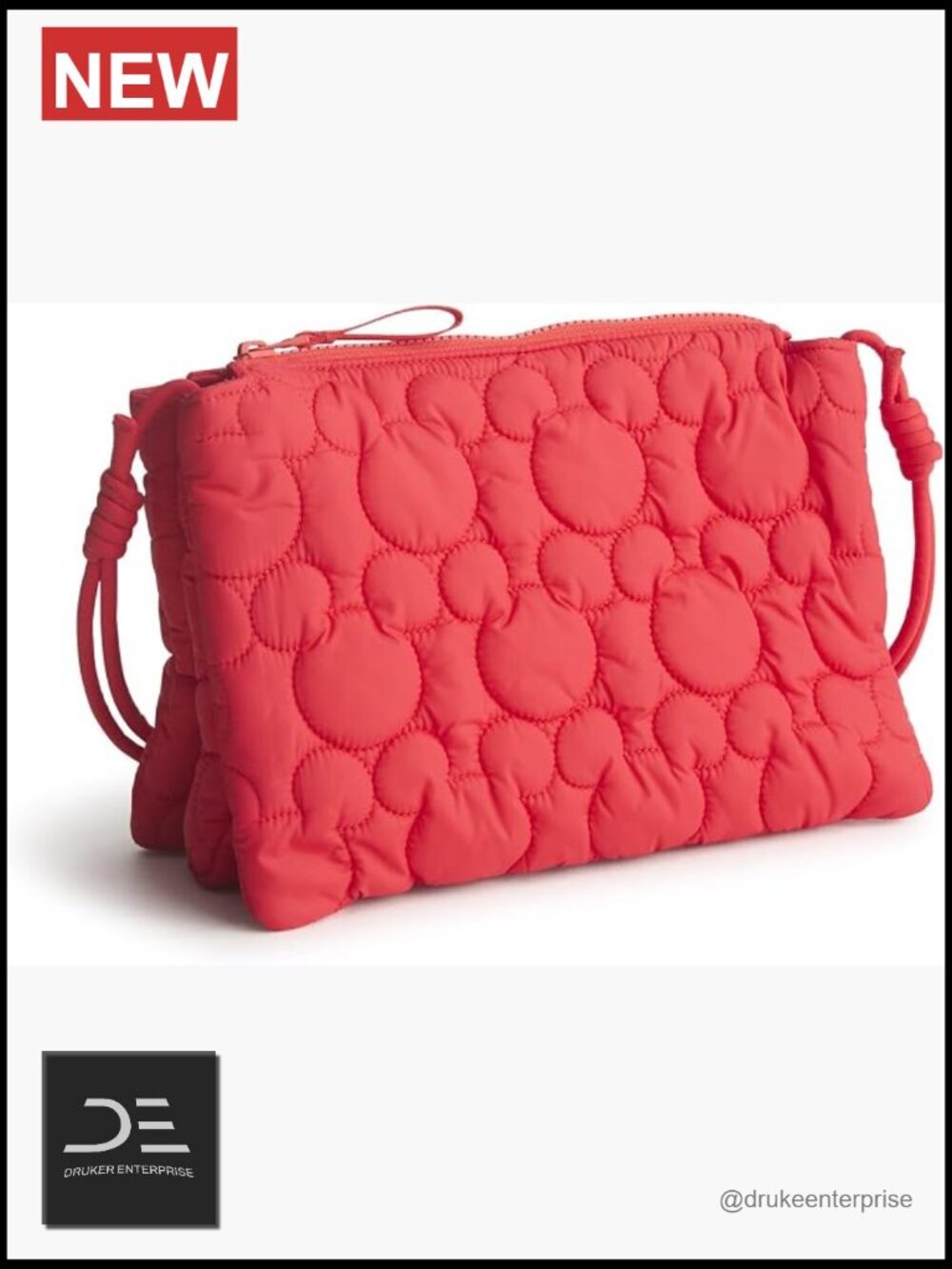 Featherweight Recycled Nylon Quilted Crossbody Bag with Adjustable Strap